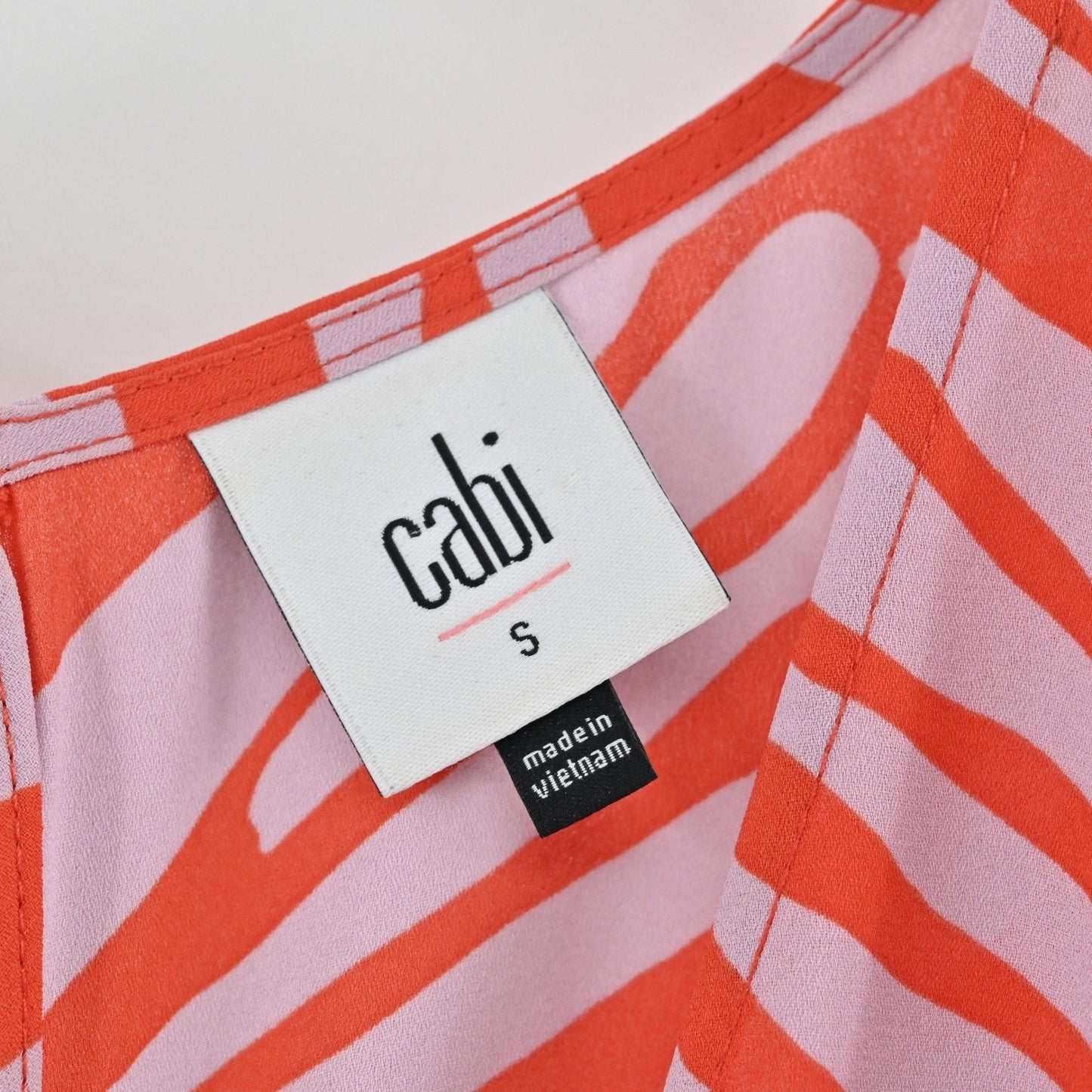 Cabi Saunter Maxi Dress Size S Orange Zebra Dolman Kimono Sleeve Boho Eclectic