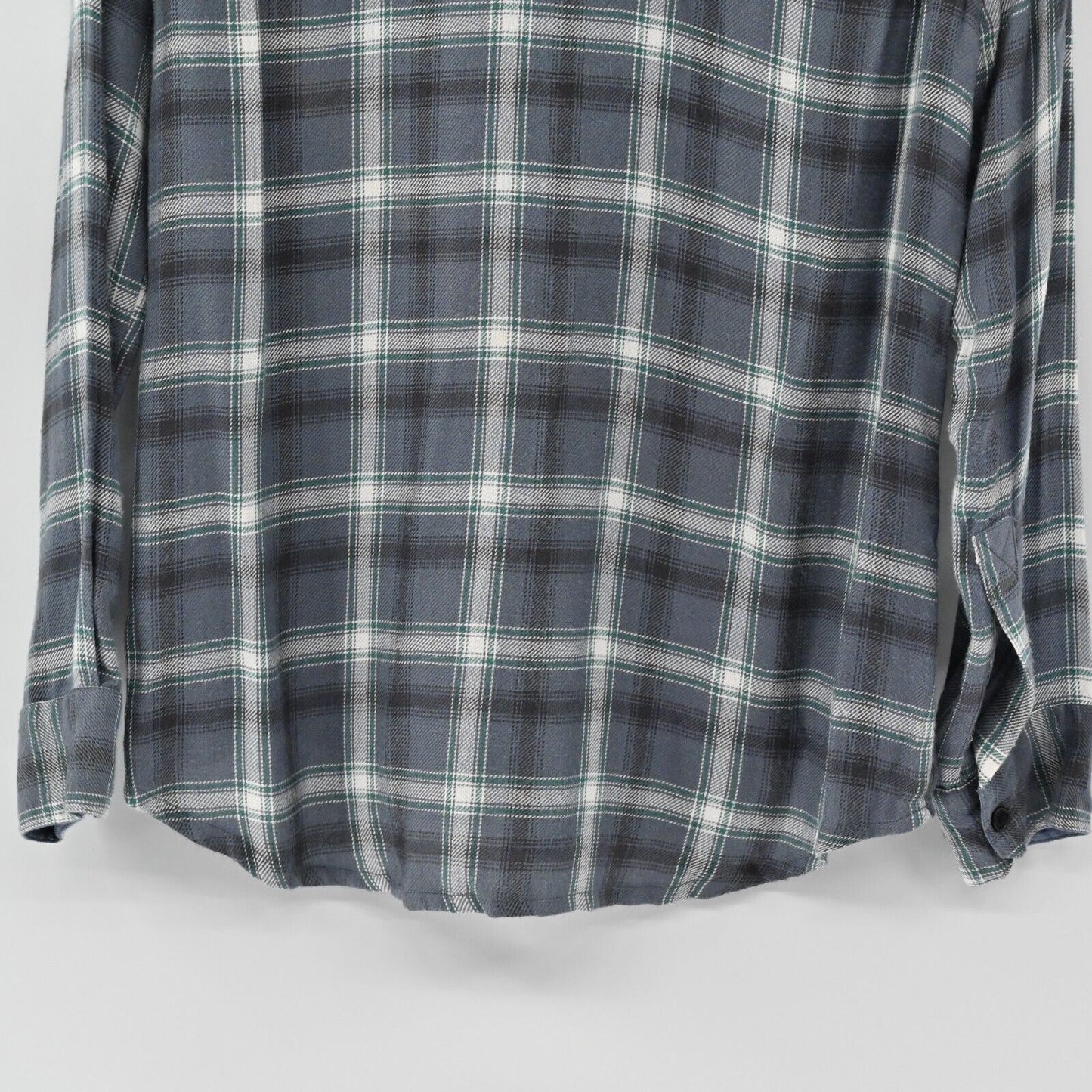 ZADIG VOLTAIRE Top Womens Sz M Drippy Flannel Talmi Carreaux Plaid Button Front