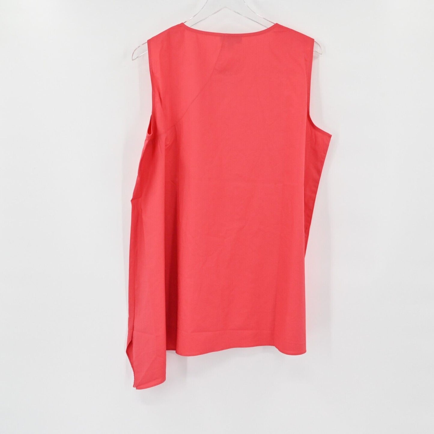 ALFANI Top Womens Size L Cranberry Spice Pink Sleeveless Asymmetrical Tunic NEW