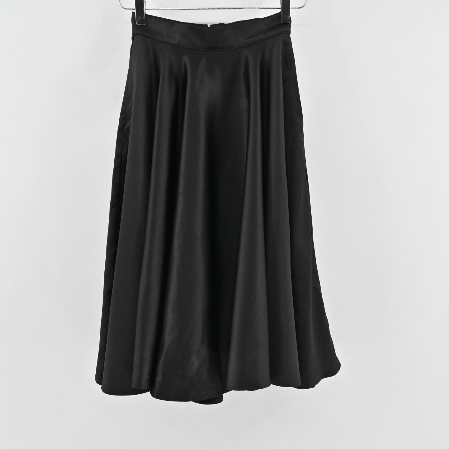 Vixen By Micheline Pitt Black Swing Skirt Size XS Satin Retro Classic Pinup Girl