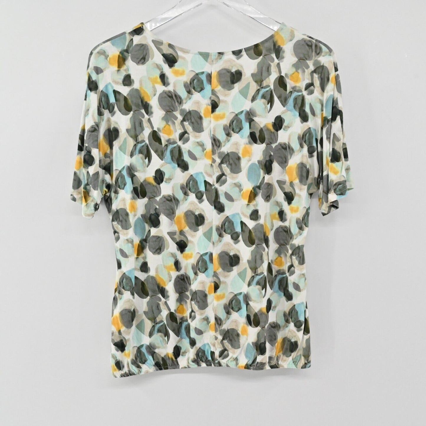 GERRY WEBER Top Womens Size 6 Collection Multicolor Abstract Print Short Sleeve