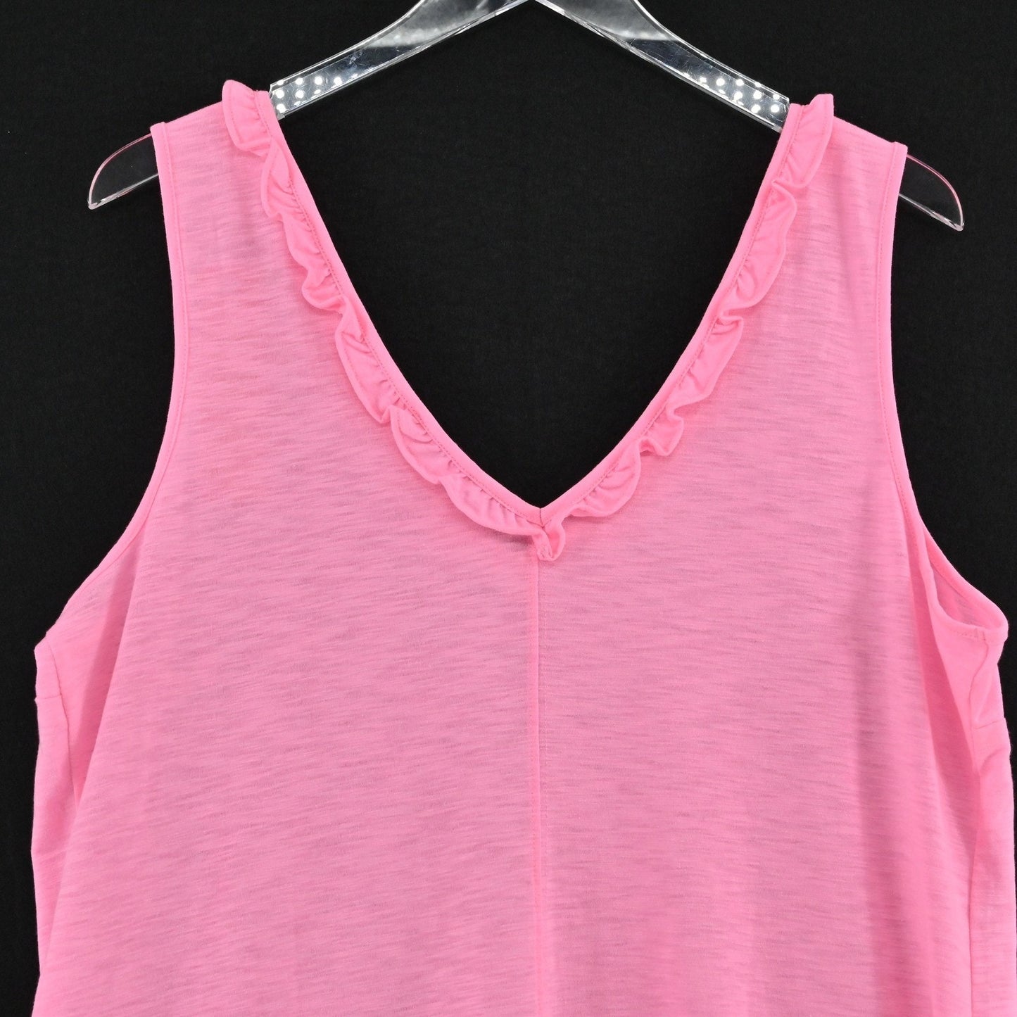 Lilly Pulitzer Womens Gigi Ruffle Top Size XL Pink Shandy Sleeveless Tank Casual