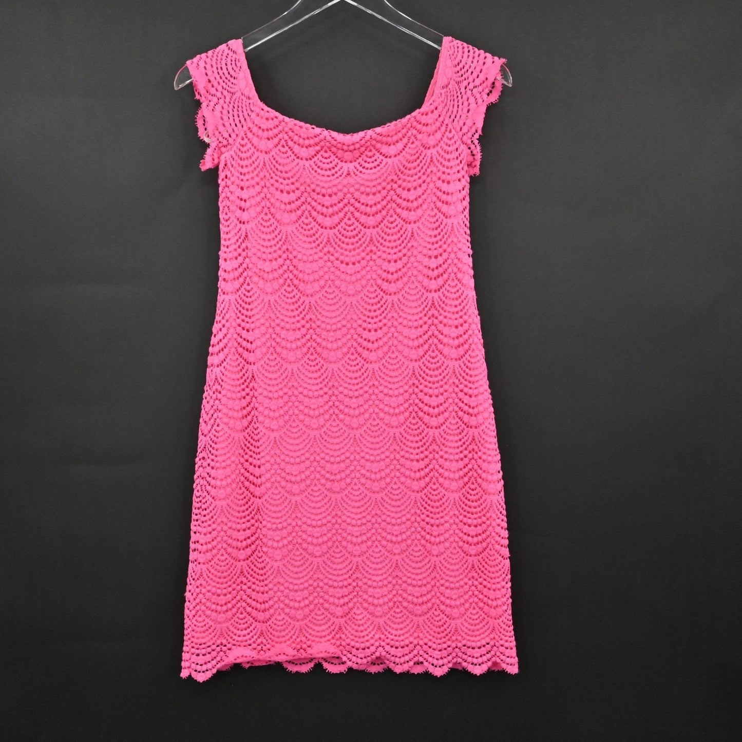 Lilly Pulitzer Jade Off The Shoulder Mini Dress Size XS Pink Lace Preppy Boho