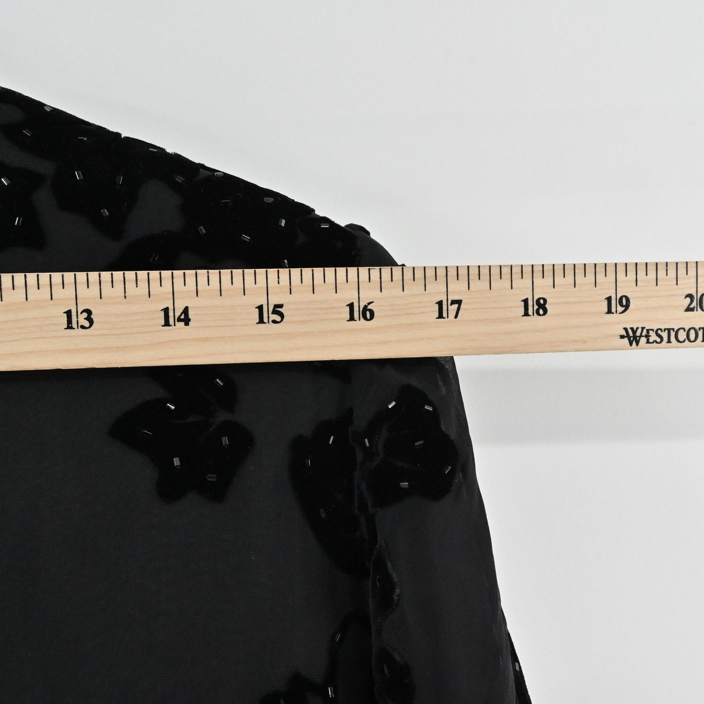 Vtg Adrianna Papell Black Silk Jacket Size M Velvet Beaded Floral Embellished