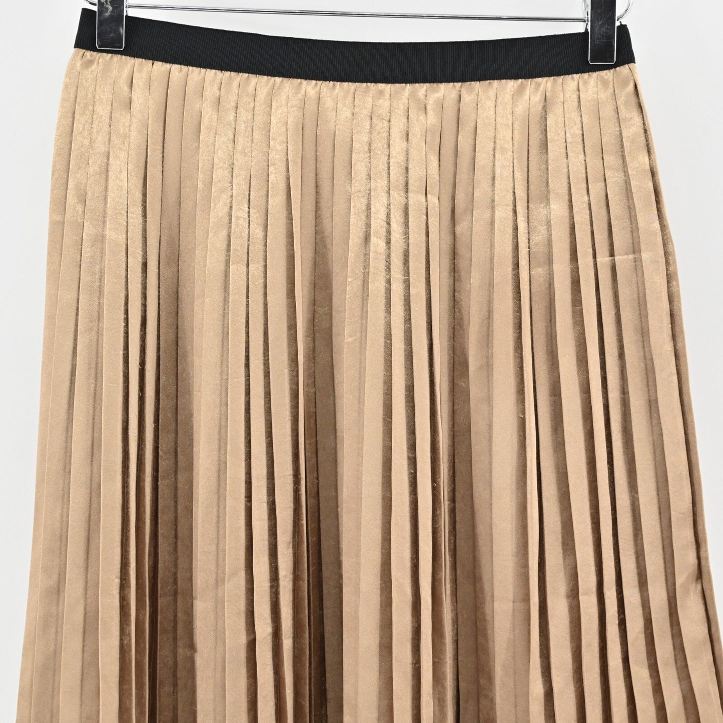 Joie Skirt Womens Size XS Pleated Elastic Waist Pull On Knee Length Gold Capsule