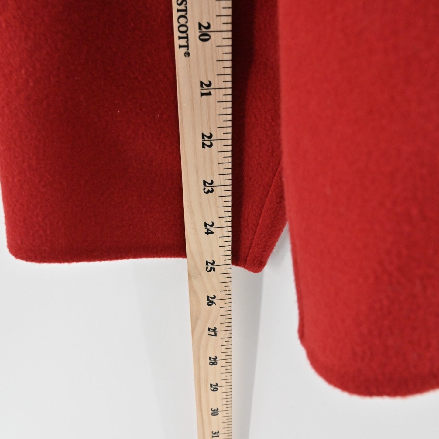 LINDA ALLARD ELLEN TRACY Womens Wool Jacket Size XXL Red Button Front Classic