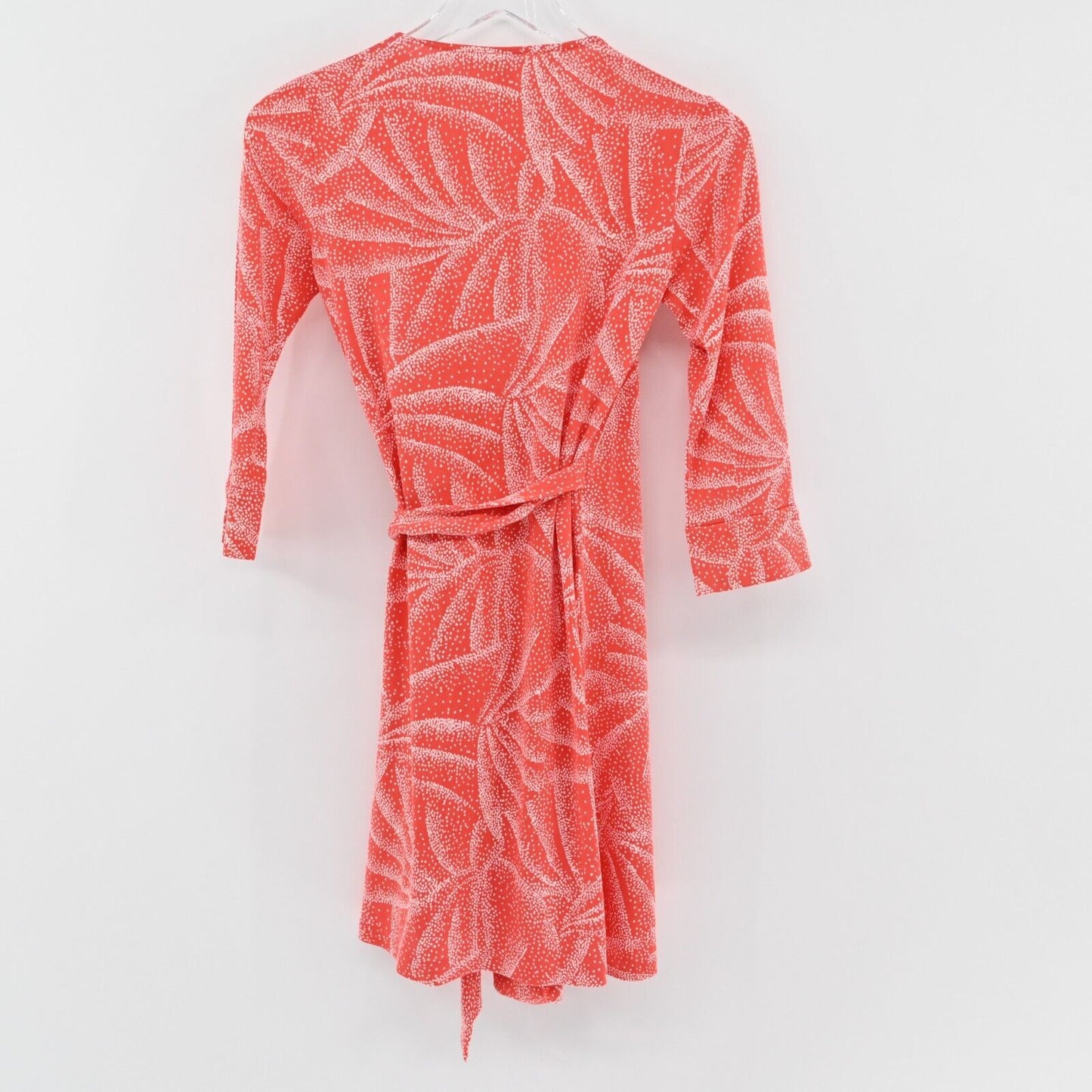 DIANE VON FURSTENBERG Dress Sz 0 Silk Vintage Printed Wrap Lightweight Mini DVF