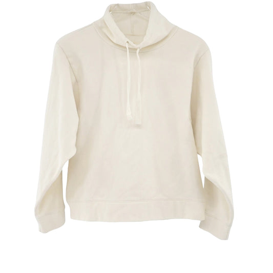 MADEWELL Sweatshirt Womens Size Medium Mock Neck Long Sleeve Ivory Cozy Casual