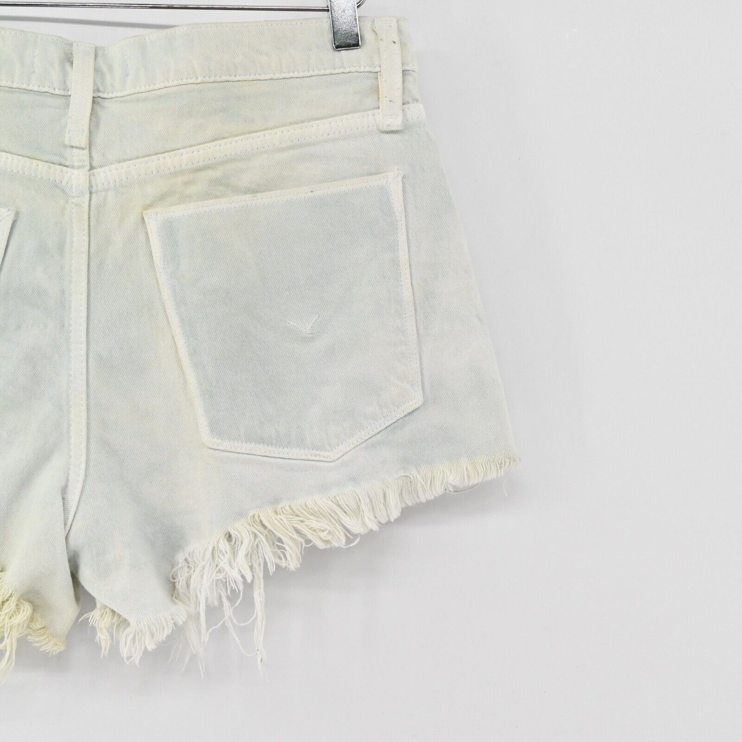 HUDSON Shorts Womens Size 29 Light Wash Denim Gemma High Rise Distressed Cut Off
