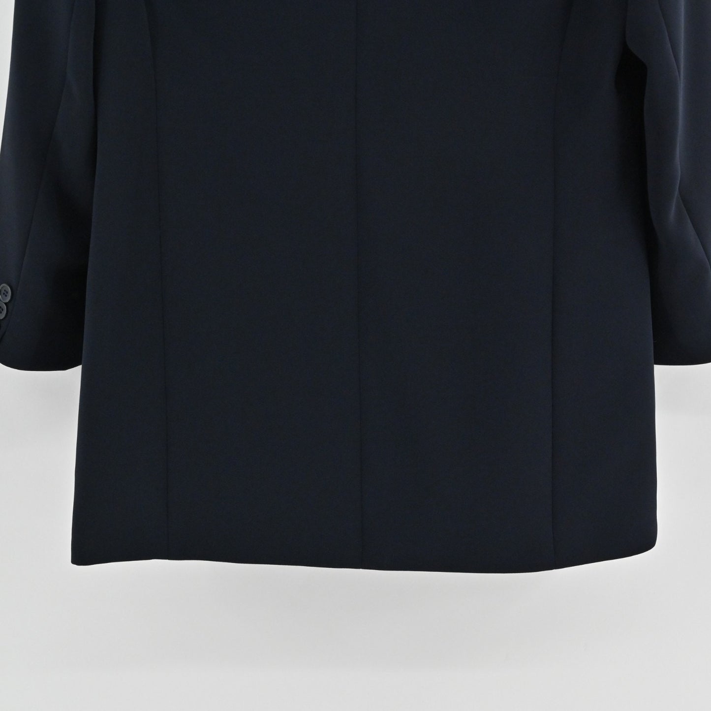 Emanuel Ungaro Womens Navy Blazer Size 8 Jacket Hidden Button Front Classic Blue