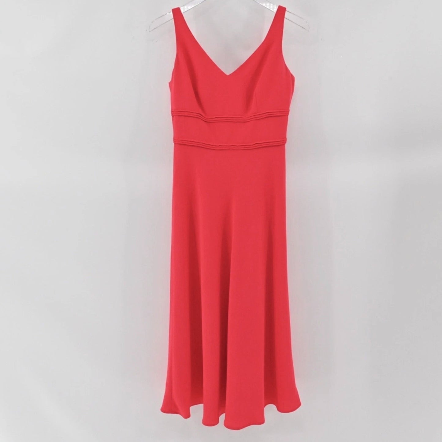 Vtg EVAN PICONE Womens Red Dress Size 4 Empire Waist Wedding Guest Elegant 90s