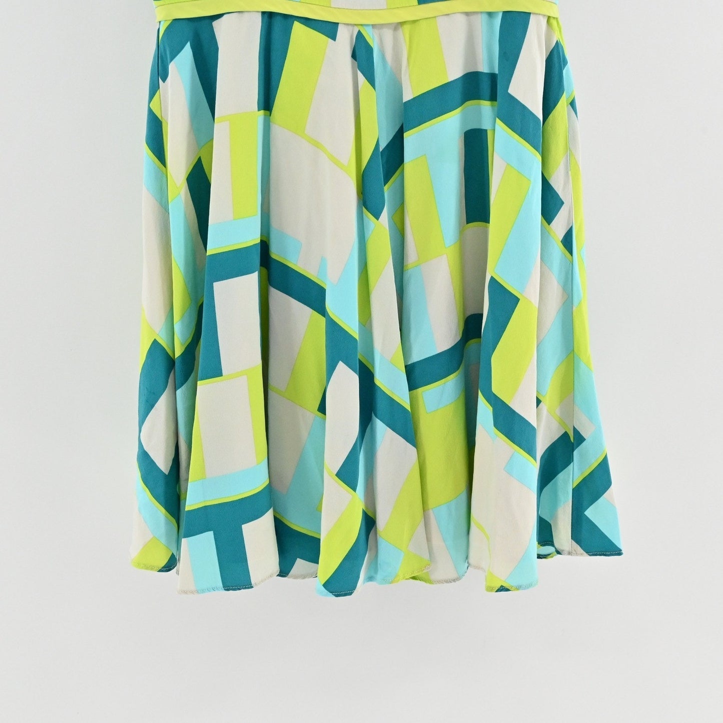 Amanda Uprichard Silk Mini Dress Size XS Geometric Retro Mod Playful Sleeveless