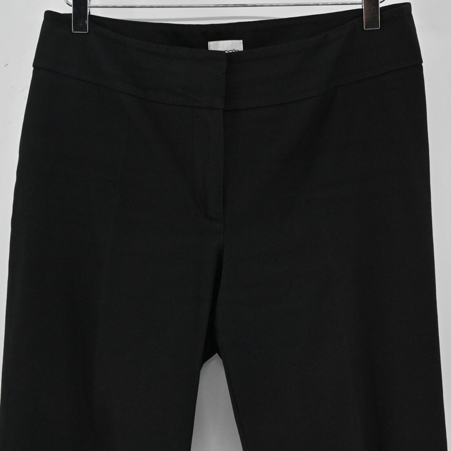 Vtg CHICOS Pants Womens Sz 6 Black Stretch Cotton Trouser Slim Leg Mid Rise 00s