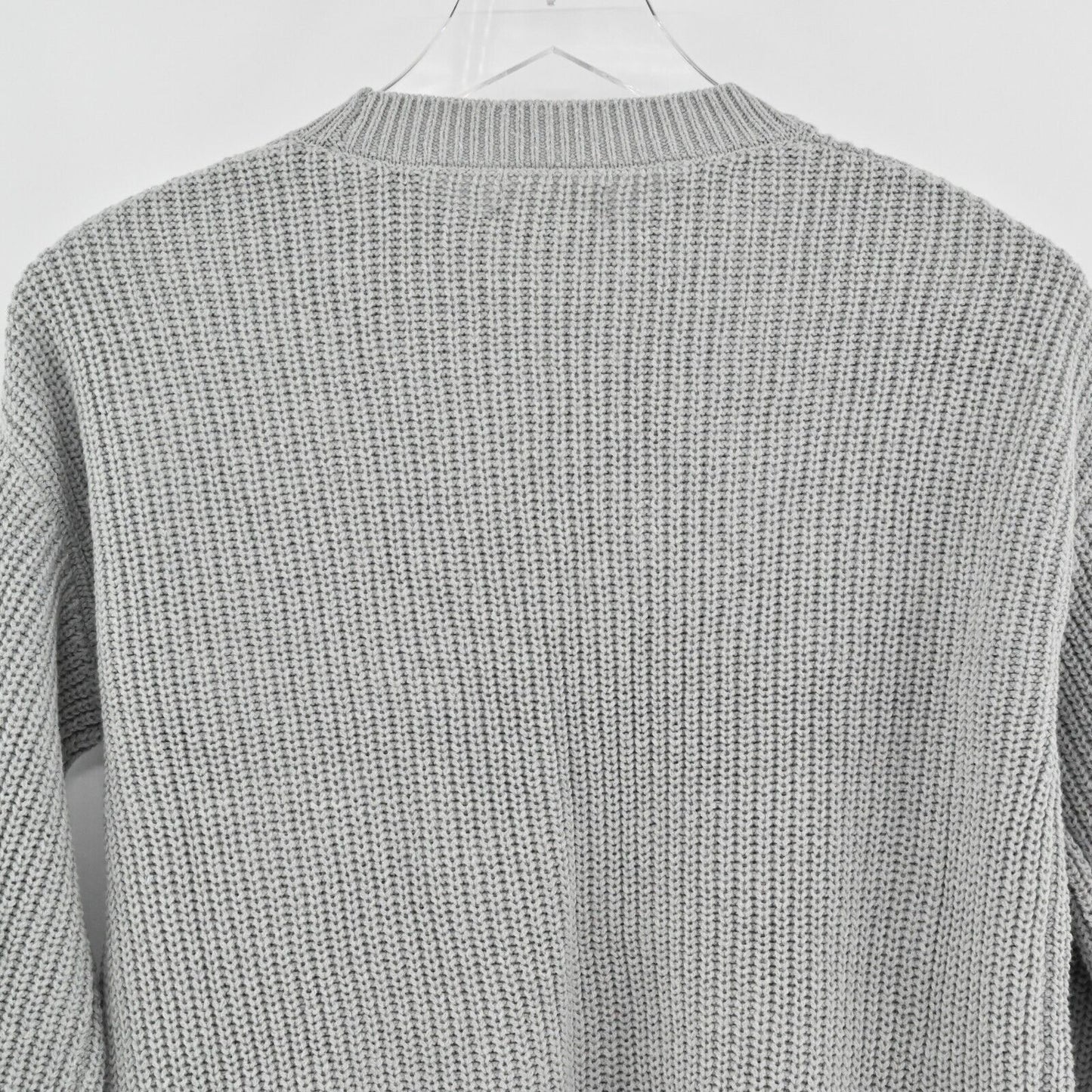 BP Sweater Womens Size XS Ribbed Crop Crewneck Grey Heather Cozy Nordstrom NEW