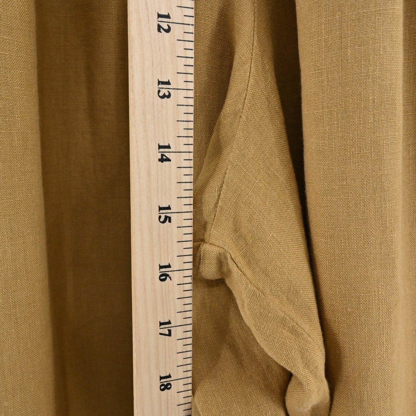 Wrap London Womens Wide Leg Linen Smocked Pants Size 14 Trousers Granola Girl
