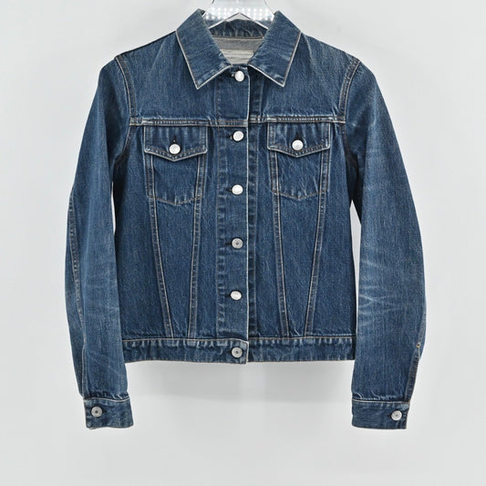 Heltmut Lang Womens Denim Jacket Size IT 38 Trucker Made in Italy Western Cotton
