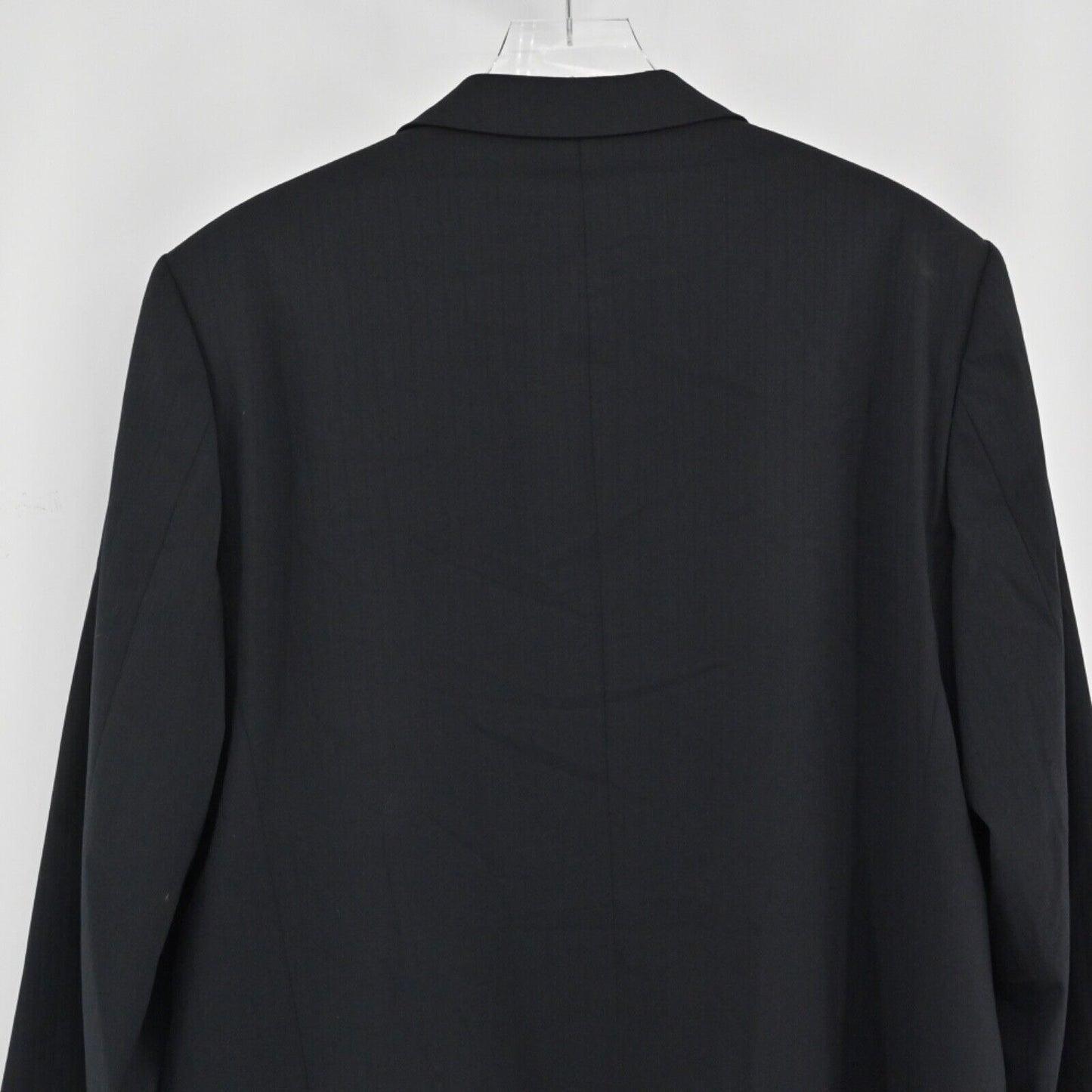 VTG 00s HUGO BOSS Mens Size 46 Blazer Black Pinstripe Single Breasted Wool Blend