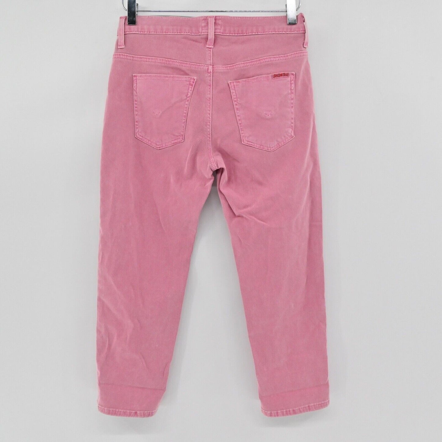 HUDSON Jeans Womens Sz 24 Pink Dax Cropped Boyfriend Stretch Mid Rise Retro USA
