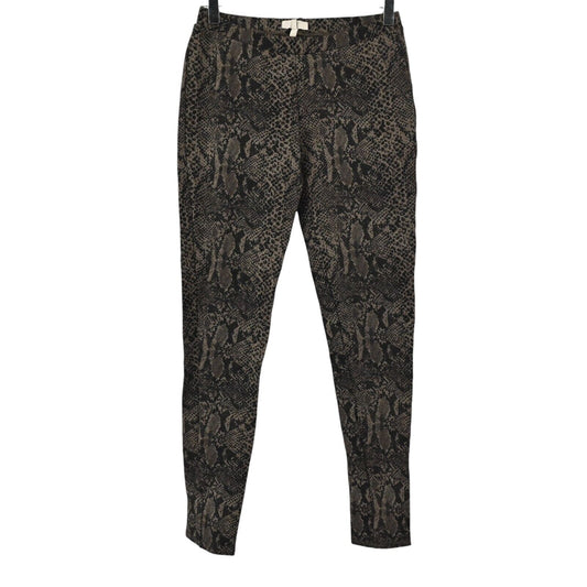 JOIE Pants Womens Sz S Brown Snakeskin Print Elastic Waist Skinny Legging Grunge