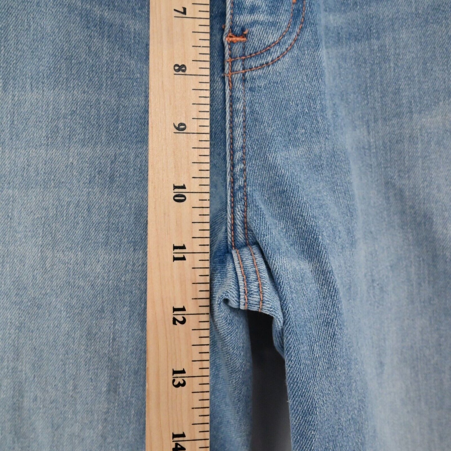 CURRENT ELLIOTT Jeans Womens 8 Braided High Waisted Cropped Blue Denim Western