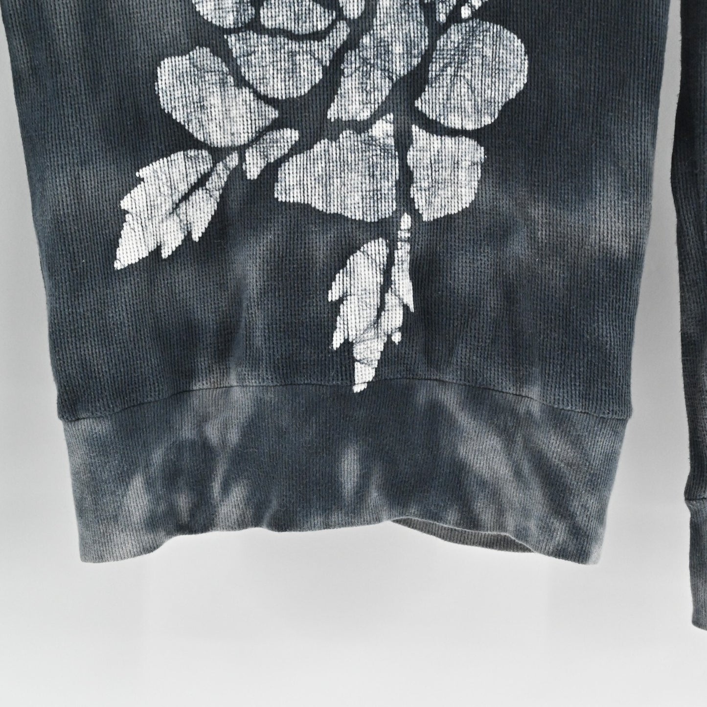 Vtg Y2k T PARTY Womens Jacket Size S Full Zip Hooded Tie Dye Flower Navy Casual