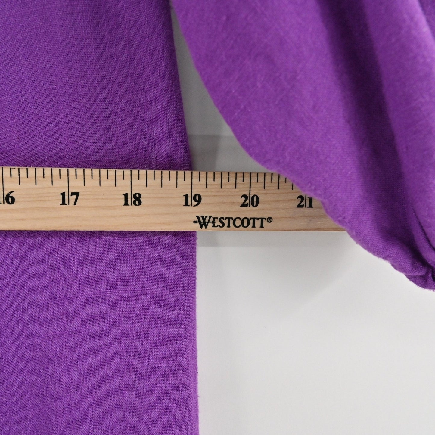 J Jill Linen Midi Dress Size S Purple Puff Sleeve Boho Lagenlook Button Front