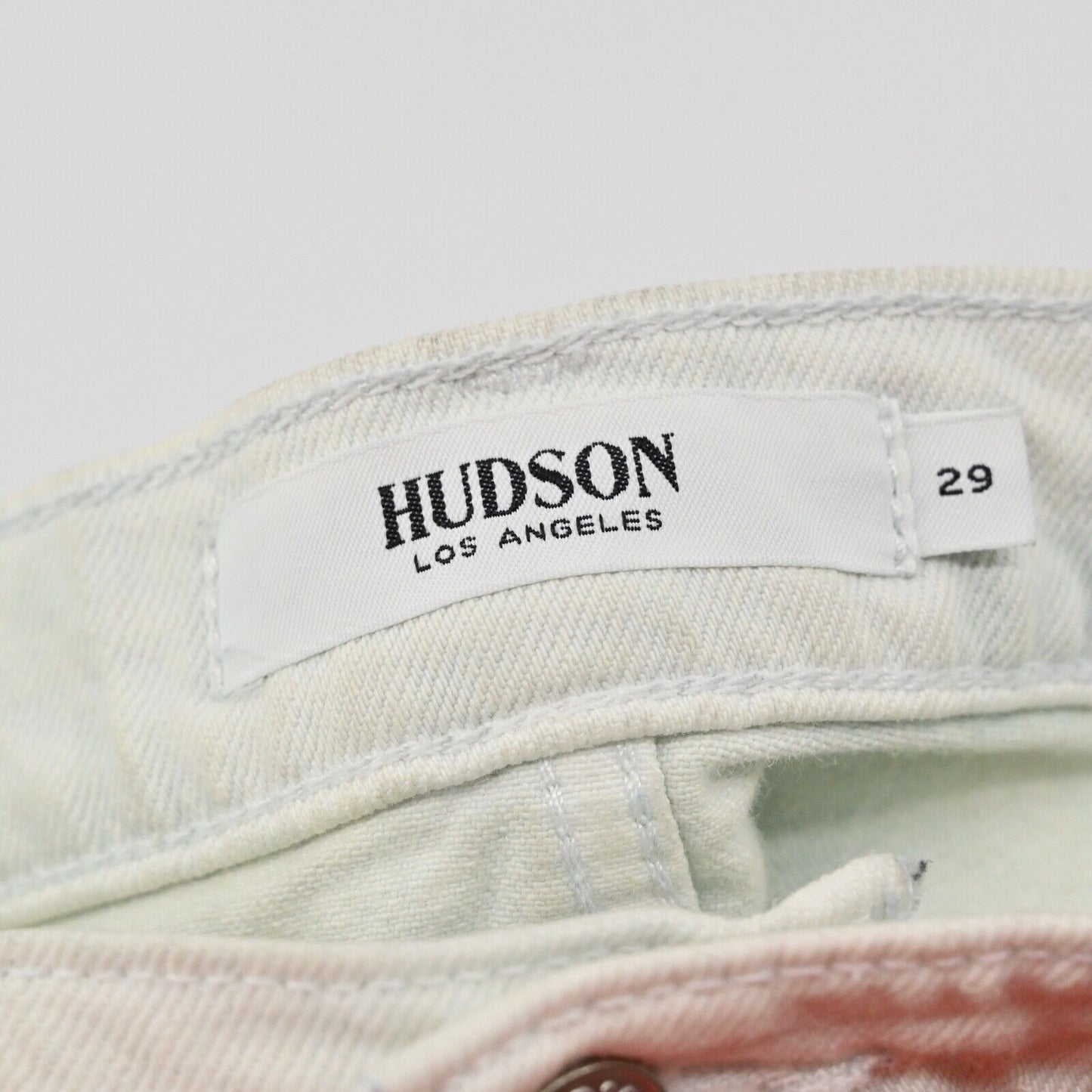 HUDSON Shorts Womens Size 29 Light Wash Denim Gemma High Rise Distressed Cut Off