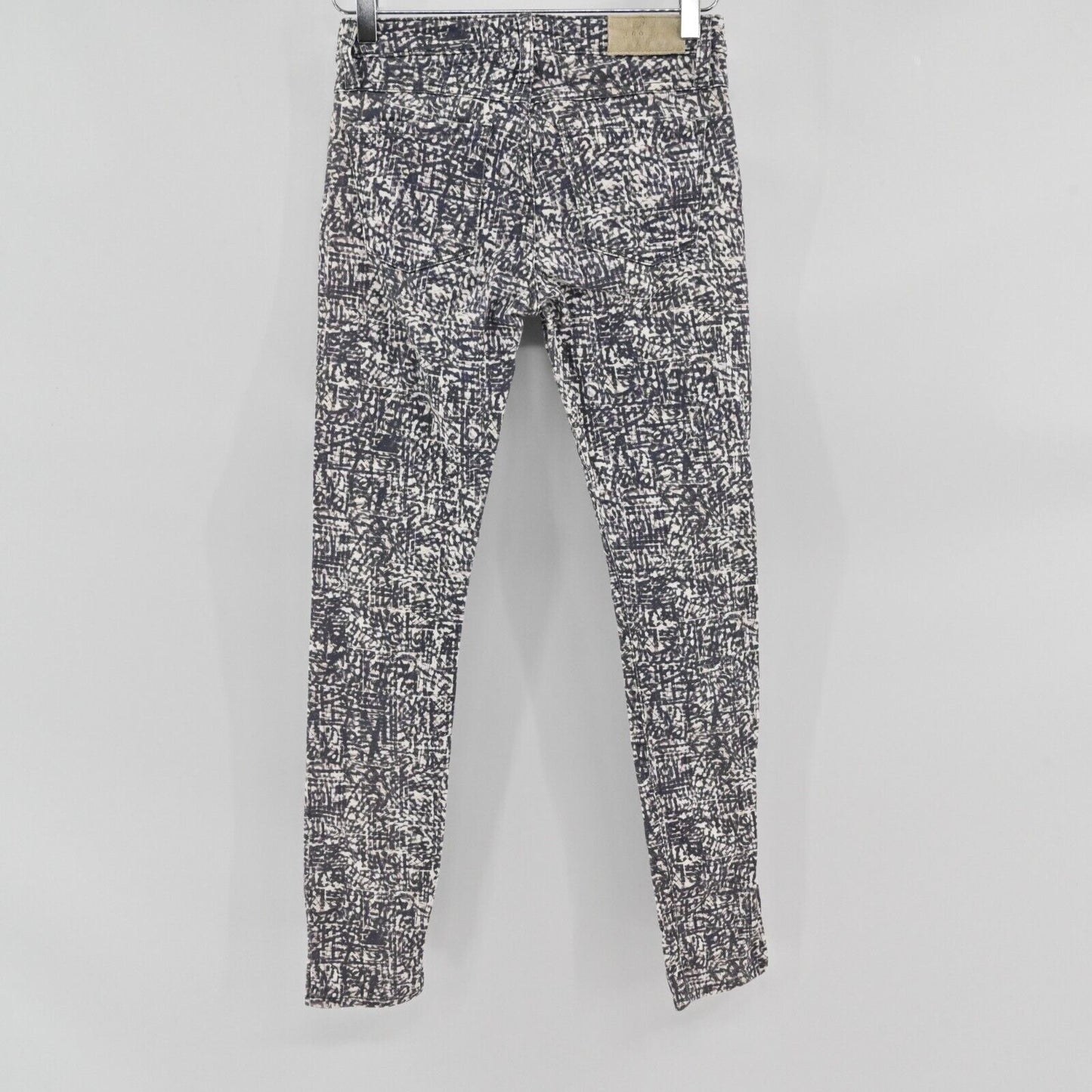 IRO Jeans Womens Size 24 Abstract Geometric Print Skinny Leg Pant Low Rise