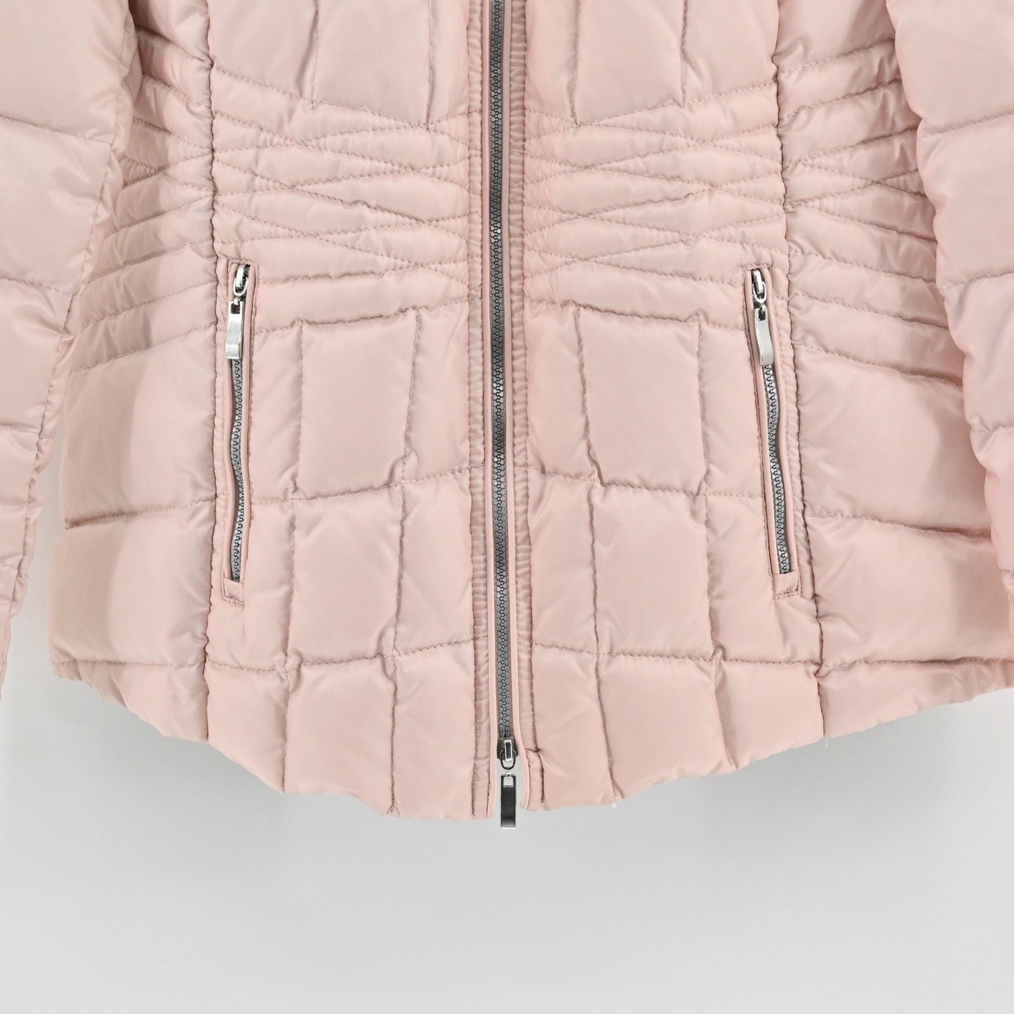 Bonita Womens Quilted Puffer Jacket Size 36 Blush Pink Lightweight