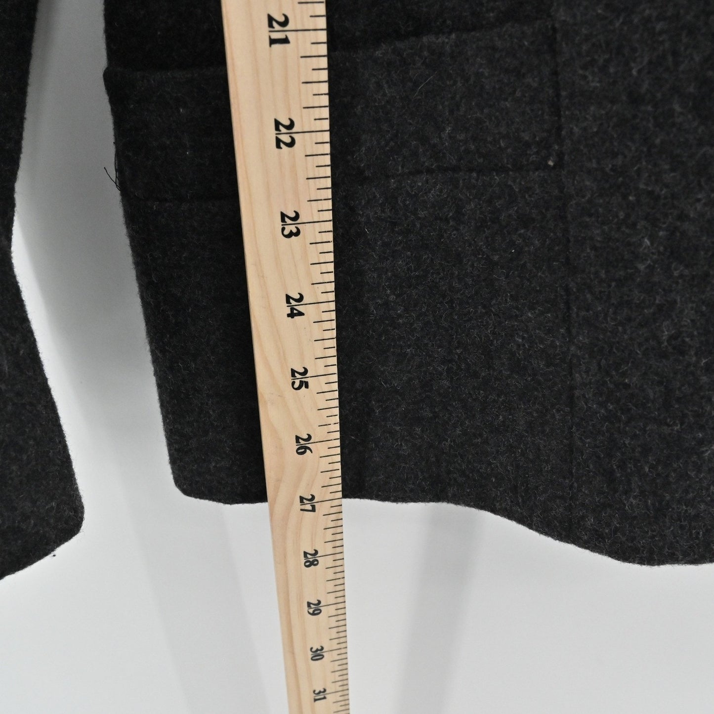 Vtg 80s Womens Wool Patch Blazer Size 8 Gray Gold Tassel Academia USA Jacket