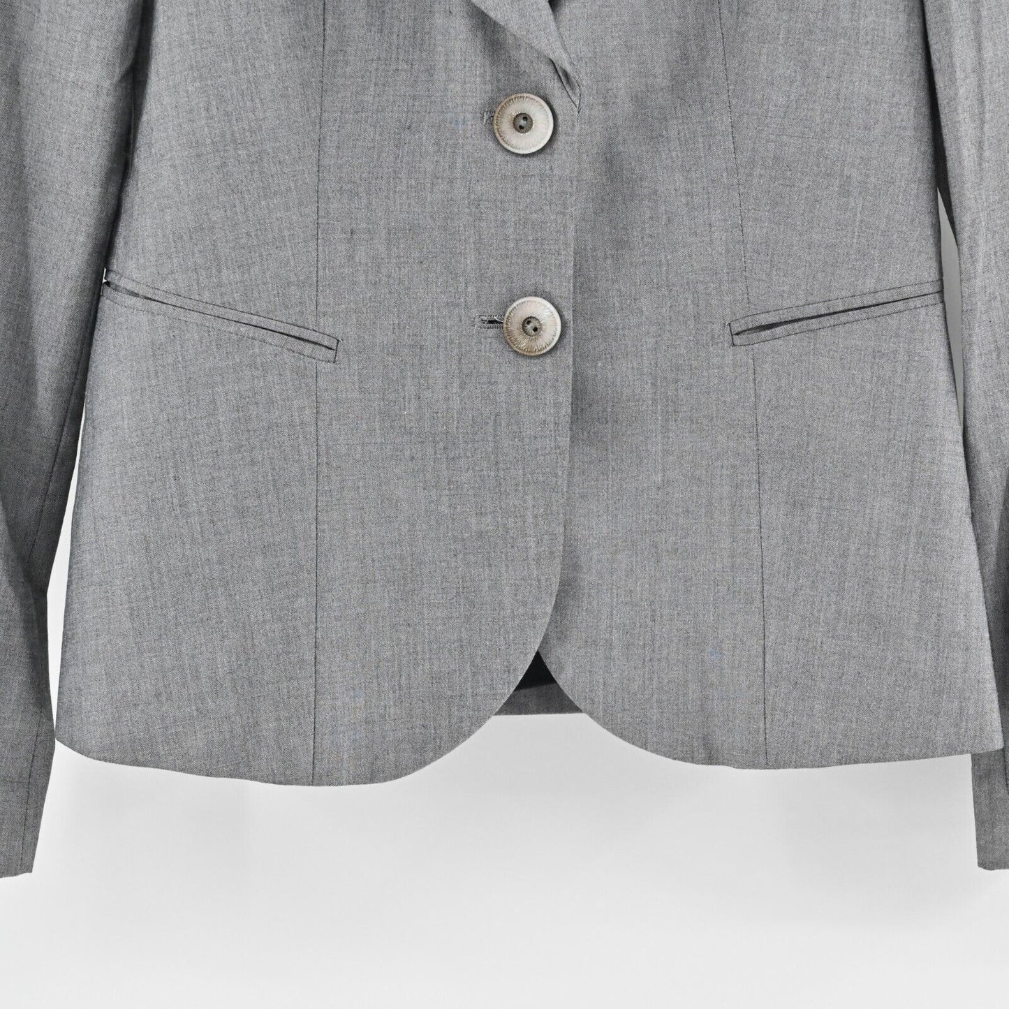 EMPORIO ARMANI Blazer Womens Size 40 Gray Single Breasted Button Front Jacket