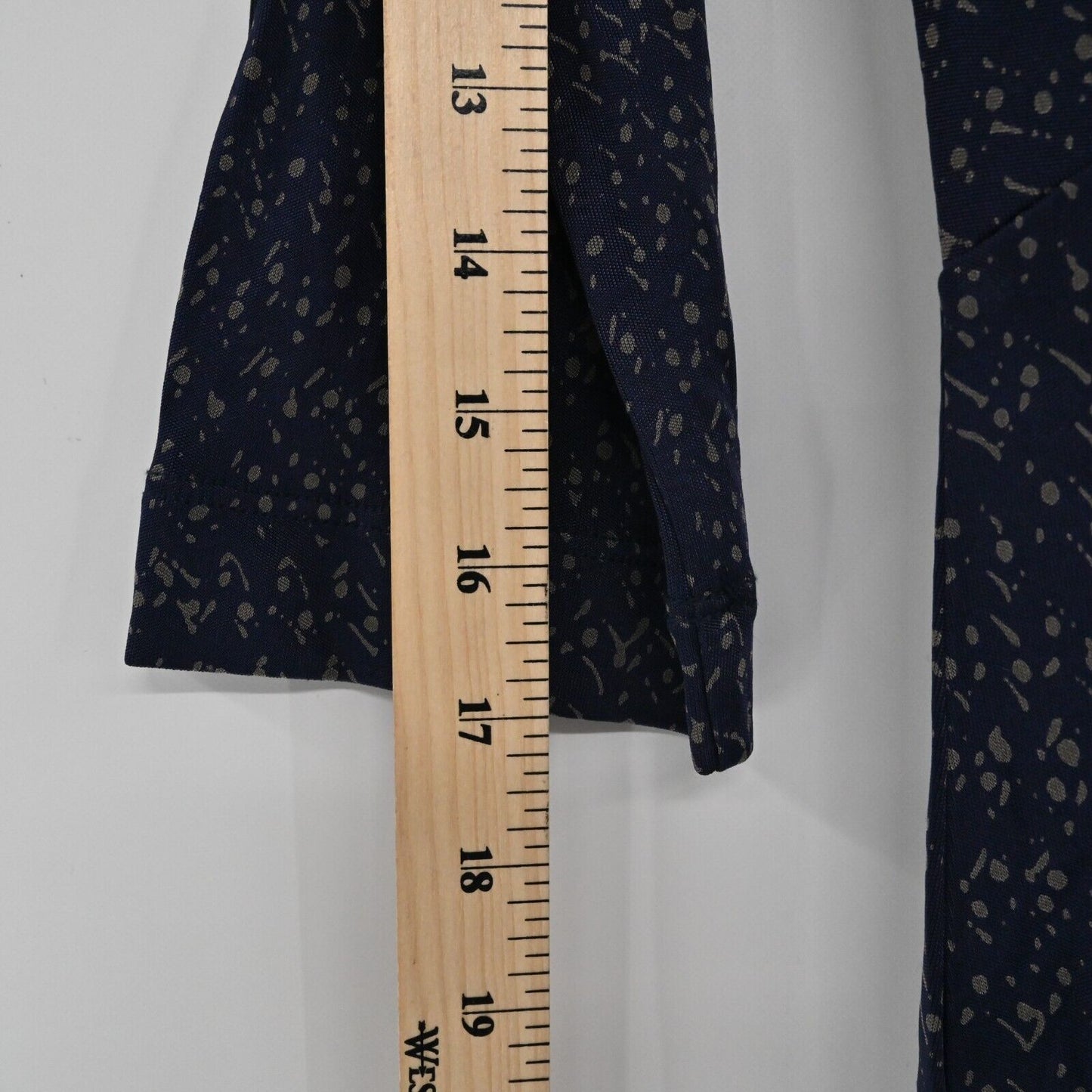 MALIPARMI Dress Size US 10 / IT 46 Navy Blue Embellished 3/4 Sleeves Italy NEW
