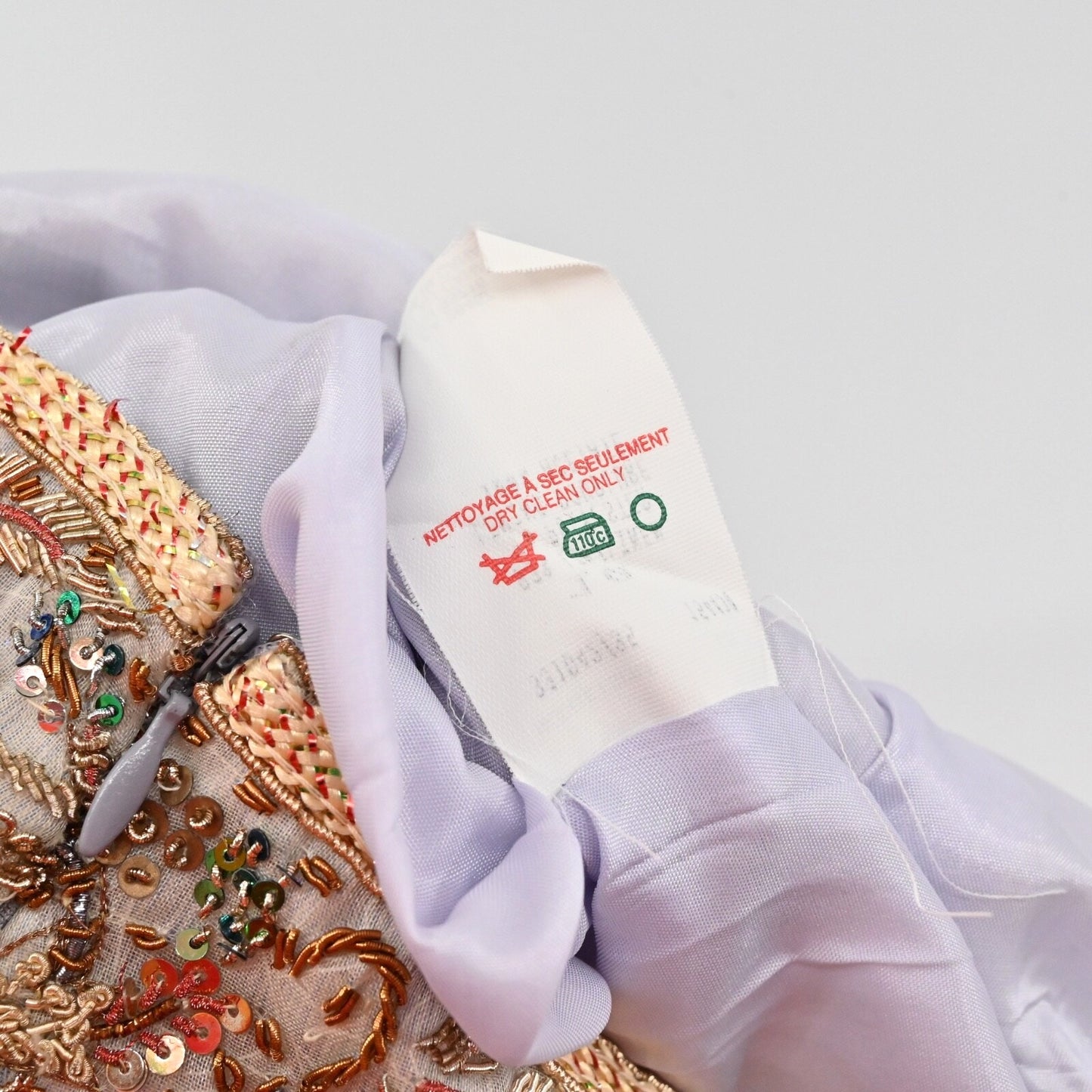 Vtg ZENOBIA Womens Pleated Skirt Size 10 Fairy Shimmer Sequin Beaded Linen Y2k