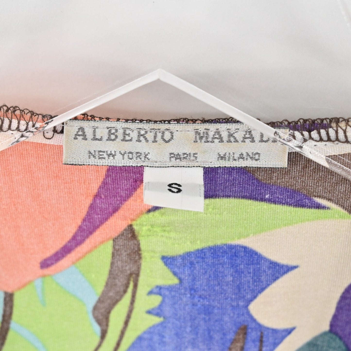 ALBERTO MAKALI Kimono Womens Size S Multicolor Floral Waterfall Open Front