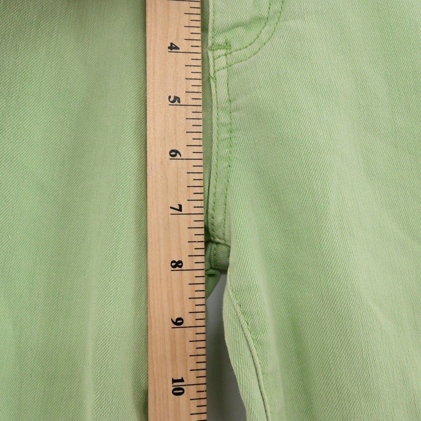 FREE PEOPLE Jeans Womens Sz 26 Low Rise Mint Green Skinny Leg Stretch Zip Ankle