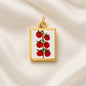 Charm Pendant 18K Gold Plated Copper Fruit Flower Mermaid - Tomato Vine
