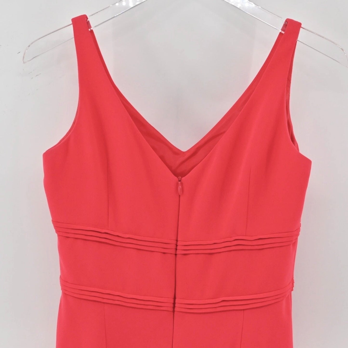 Vtg EVAN PICONE Womens Red Dress Size 4 Empire Waist Wedding Guest Elegant 90s