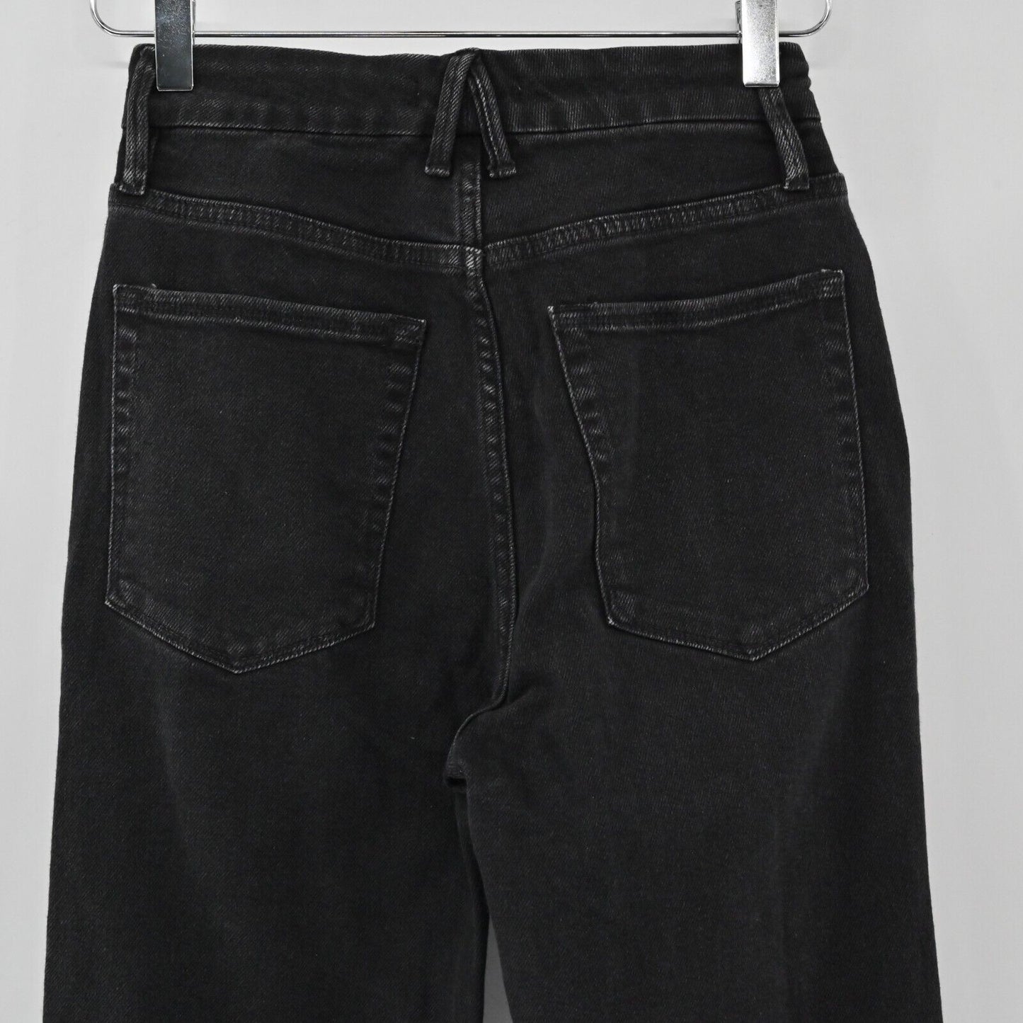 GOOD AMERICAN Jeans Womens Size 26 Good Curve Straight Leg Black Denim Classic