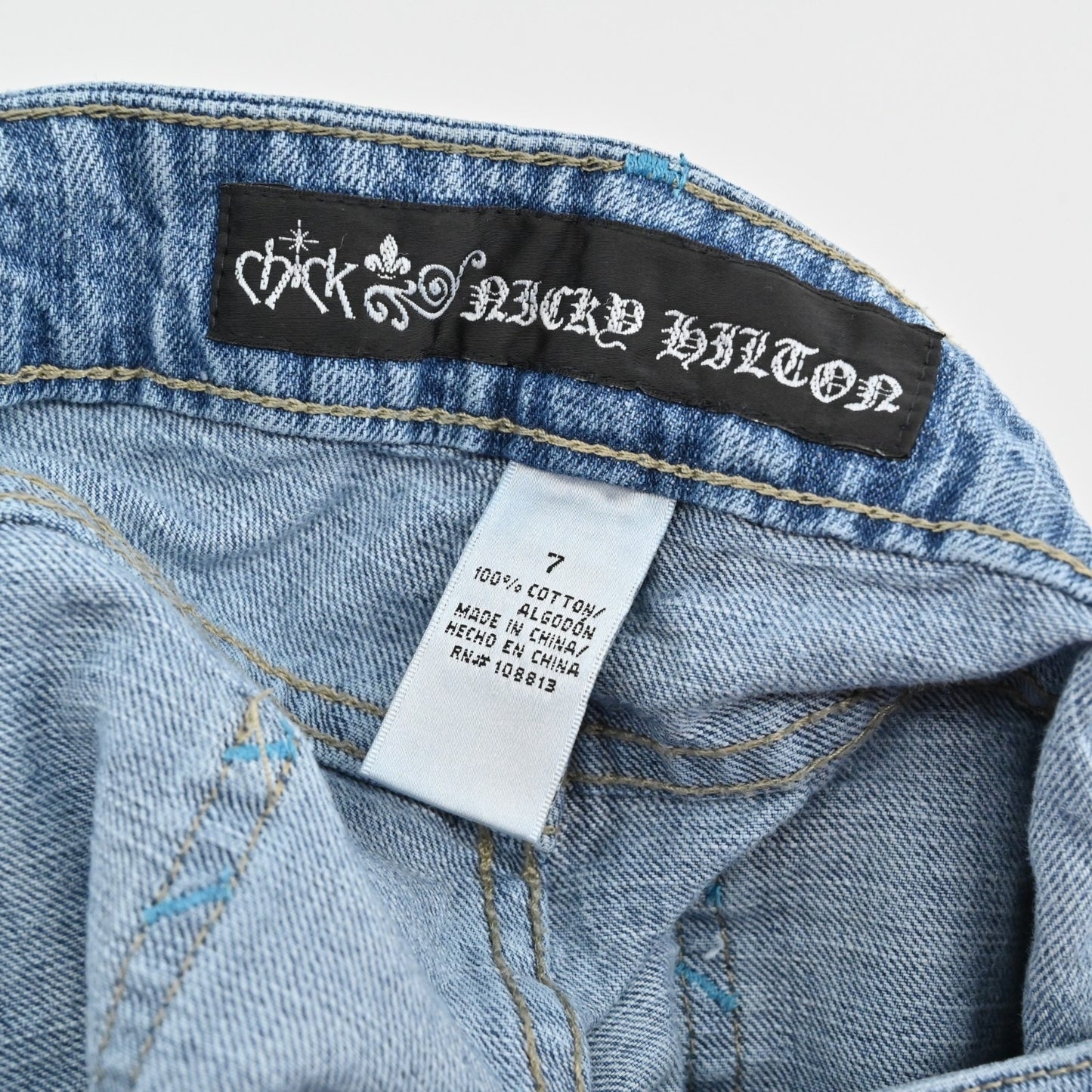 Vtg Y2k Floral Embroidered Jeans Sz 7 Low Rise Flare Distressed Paisley Festival