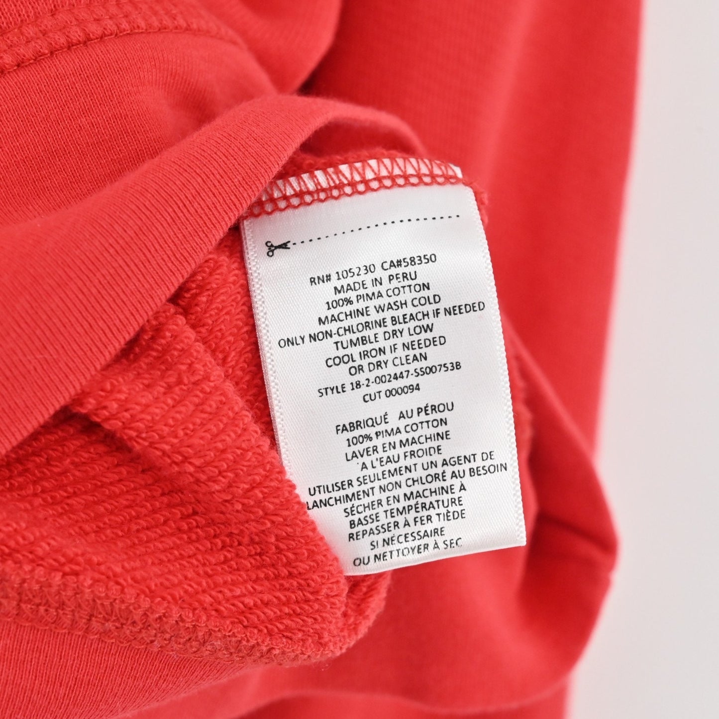 Joie Womens Caleigh Pima Cotton Sweatshirt Size S Red White The Hamptons Casual