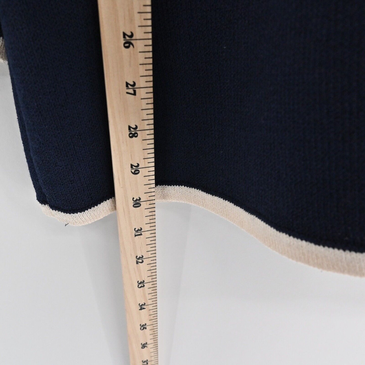 Vtg ST JOHN Skirt Suit Size 8/10 Navy Blue Santana Knit Full Zip Jacket Dog Show