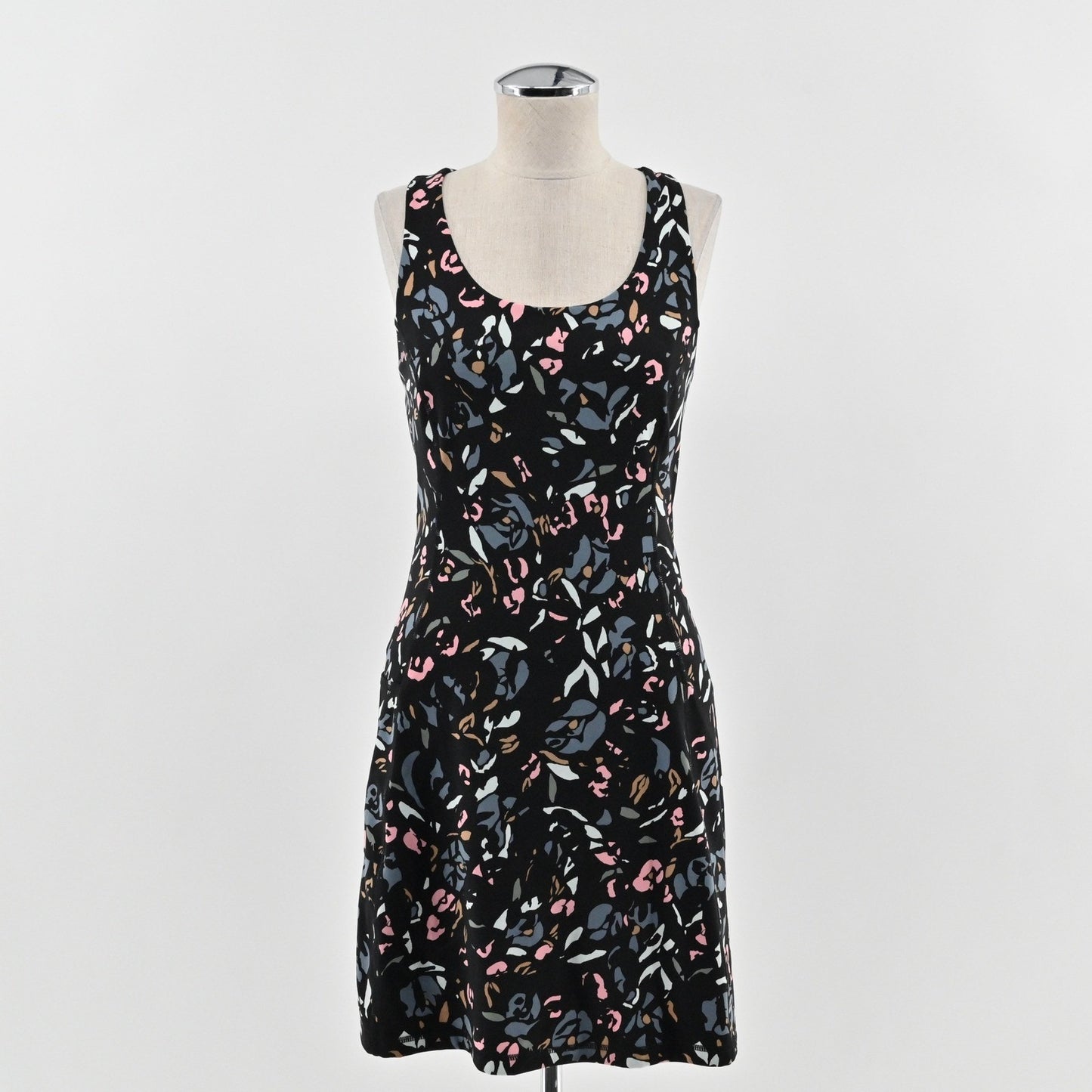 Sweaty Betty Power Workout Dress Size 4/6 Black Floral Sleeveless Racerback Gym