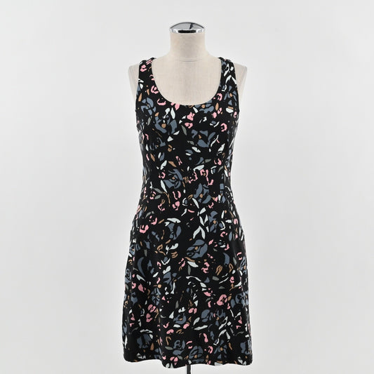 Sweaty Betty Power Workout Dress Size 4/6 Black Floral Sleeveless Racerback Gym