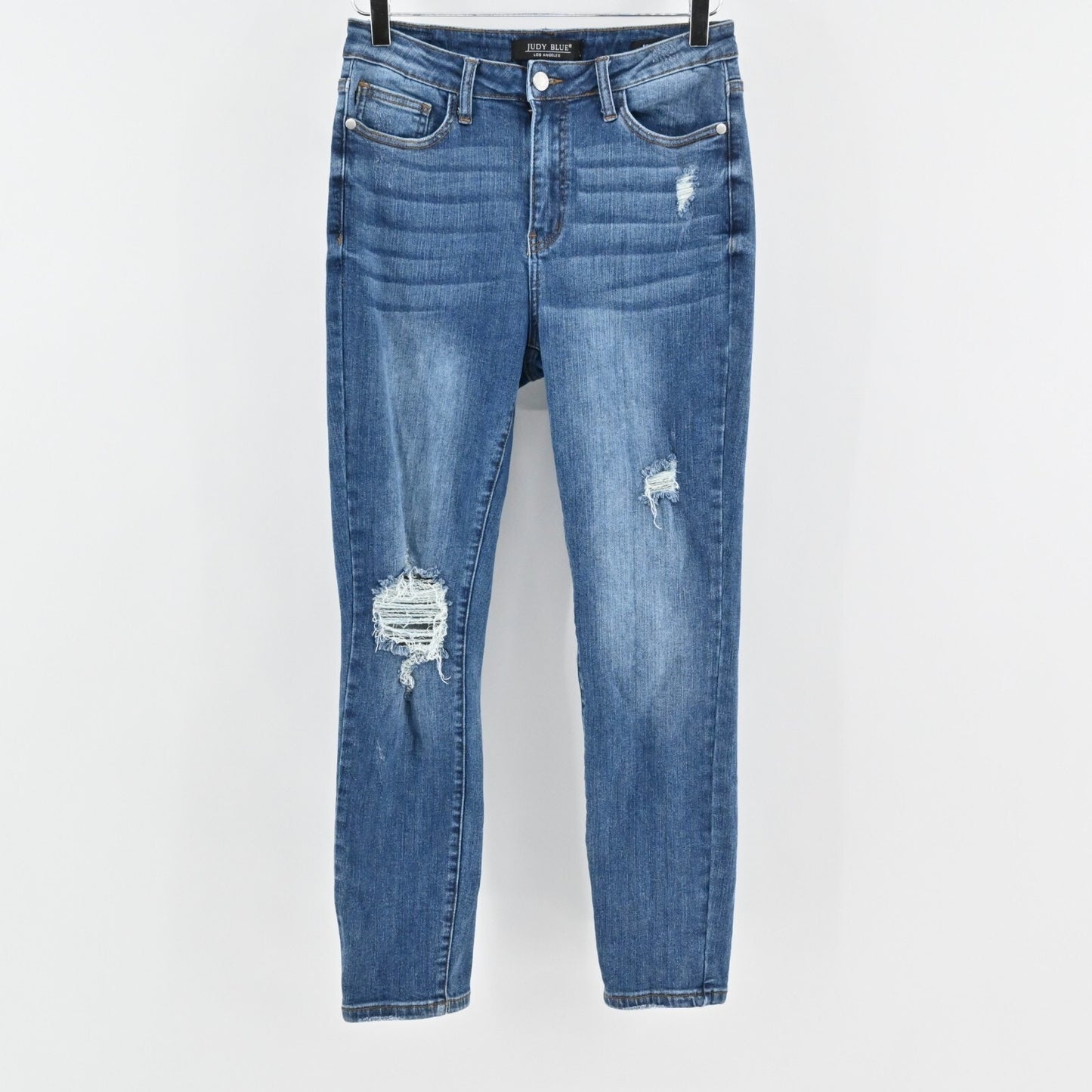 Judy Blue Womens Distressed Relaxed Fit Jeans Size 28 Stretch High Rise JB88242