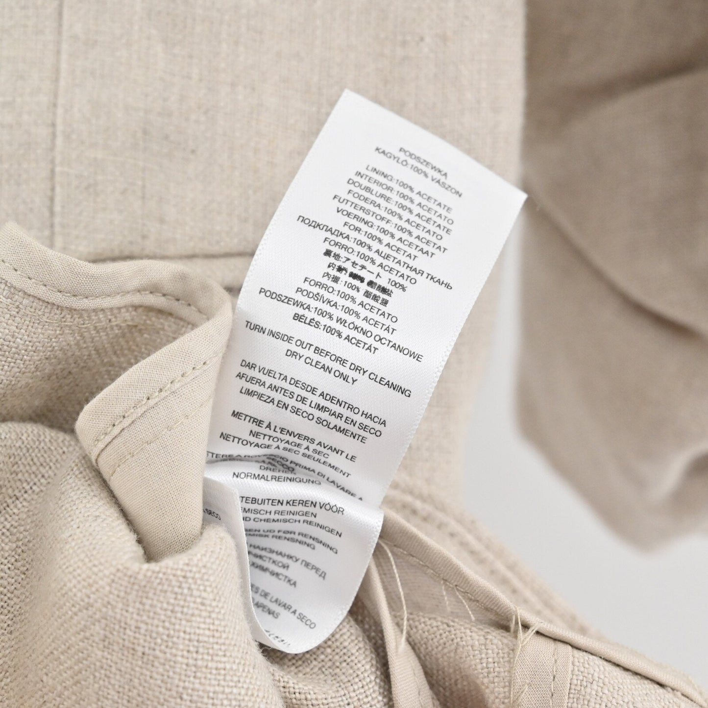 MICHAEL KORS Womens Ruched Linen Blazer Sz 0 Beige 3/4 Sleeve Office Career NEW