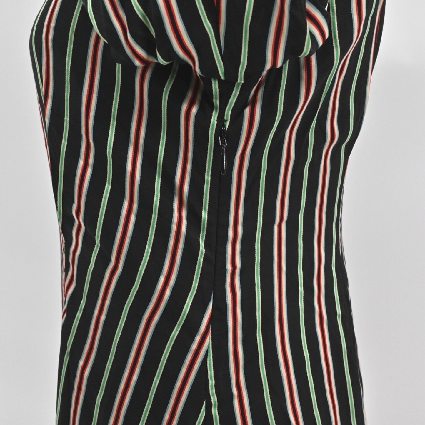 & OTHER STORIES Striped Midi Dress Size 4 Black Dark Romantic Retro Steampunk