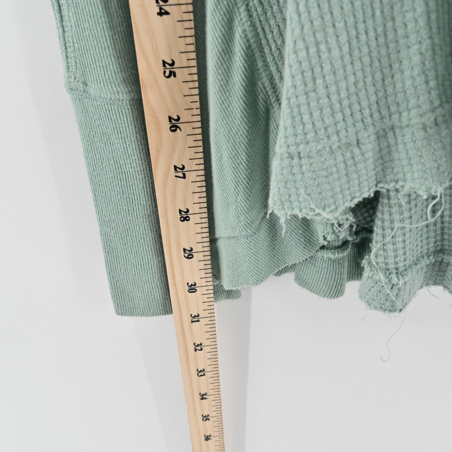 Free People Womens Malibu Waffle Thermal Top Size M Mint Seafoam We The Free