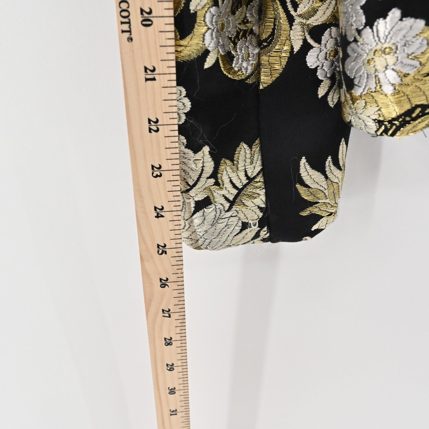 Vtg CHRISTIAN RUPERTO Jacquard Jacket Womens Size XL Embroidered Floral Brocade