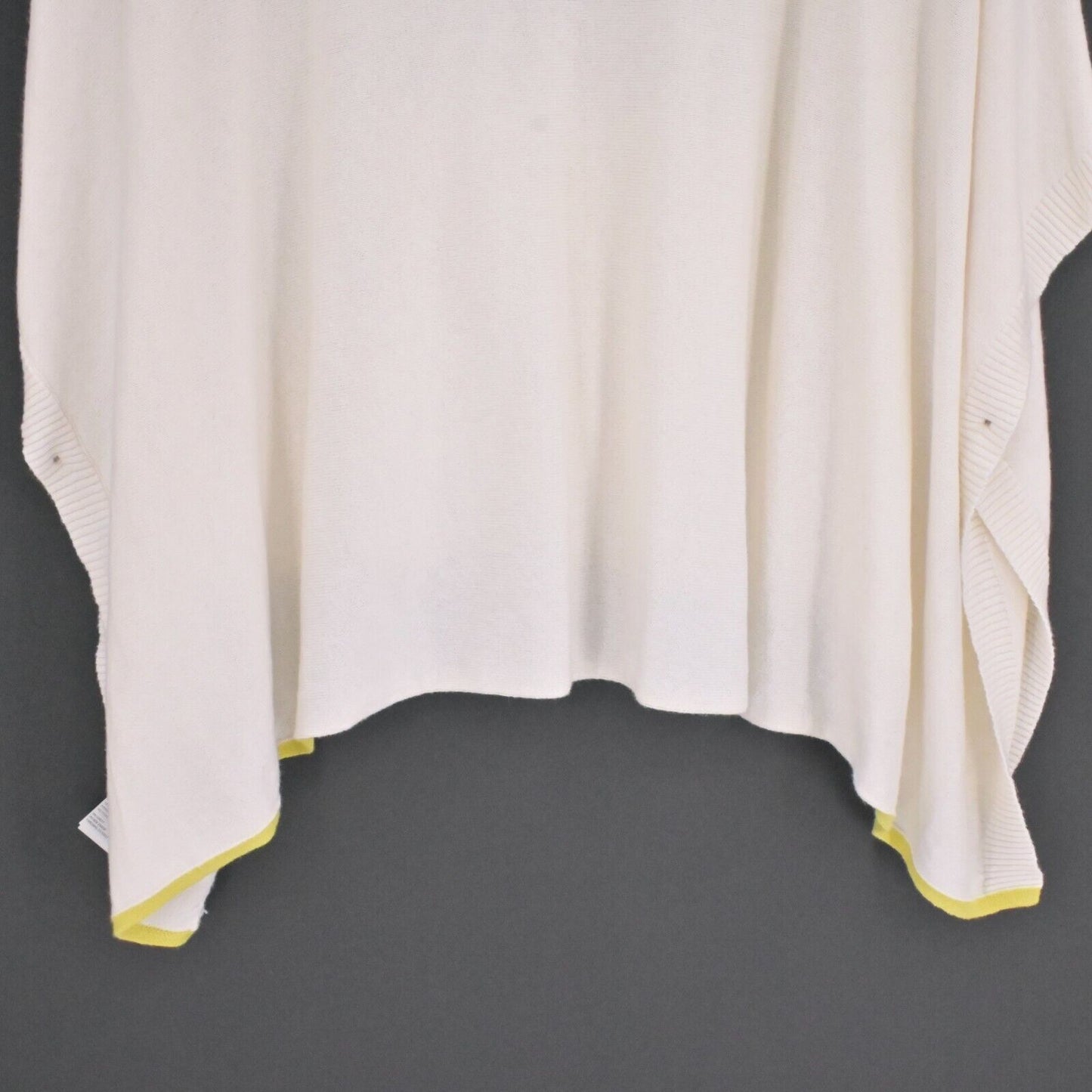 PRANA Sweater Womens Sz OS Celestia Poncho Cashmere Blend Knit Ivory Yellow NEW
