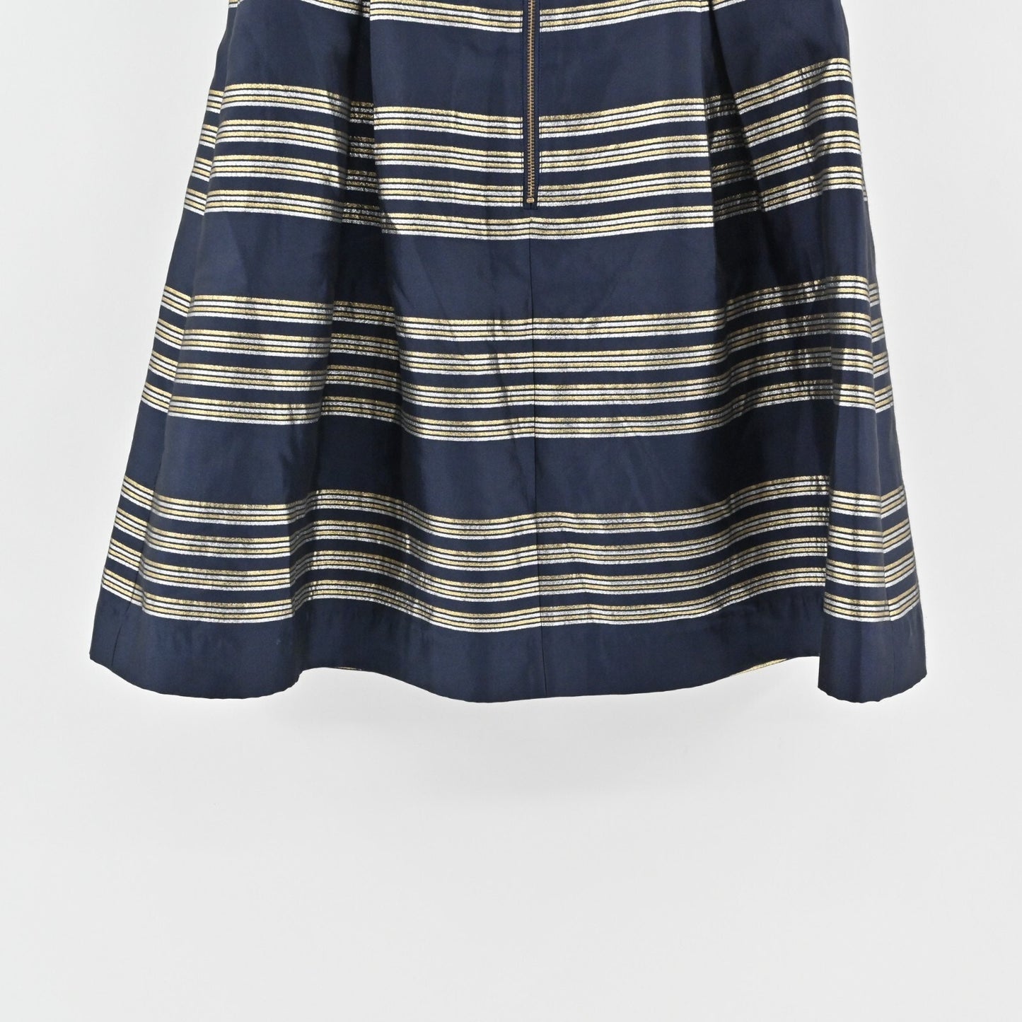 LILLY PULITZER Sami Dress Sz 10 Ryan Navy Metallic Stripe Embellished Strapless